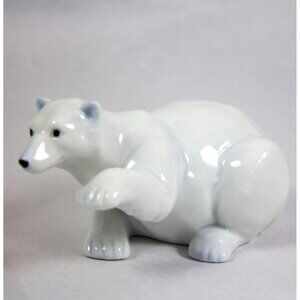 Enesco Seagull Porcelain Collection Polar Bear Pawing Figurine #941042B 1996